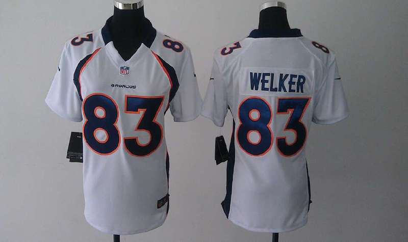 Nike women Broncos #83 Wes Welker  white Color Jersey