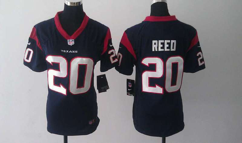 Nike NFL women Texans #20 REED jerseys blue