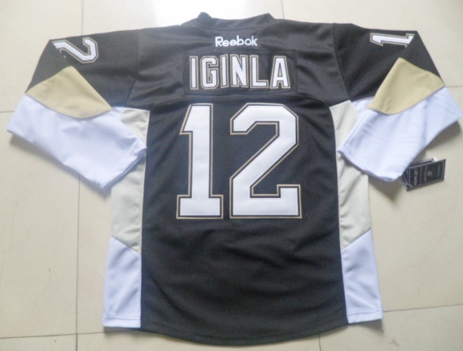 Reebok Pittsburgh Penguins # 12 Iginla black jersey