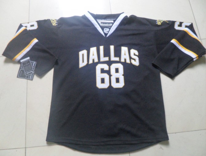 Reebok NHL Dalls Stars  #68 Jagr black jersey