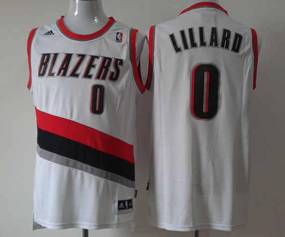 Nike NBA Portland Trail Blazers #0 Lillard white jersey