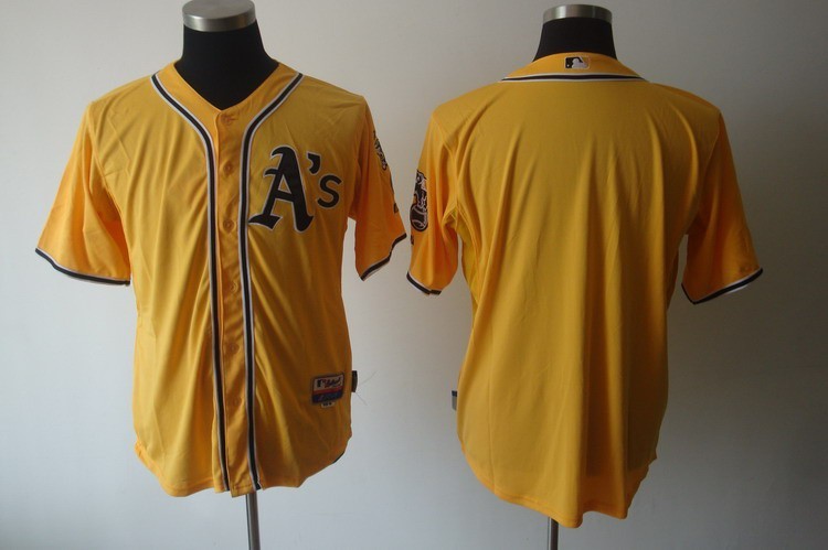 MLB Oakland Athletics Yellow blank jersey