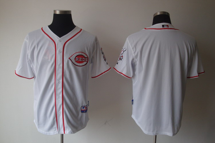 MLB Jerseys Cincinnati Reds White blank jersey