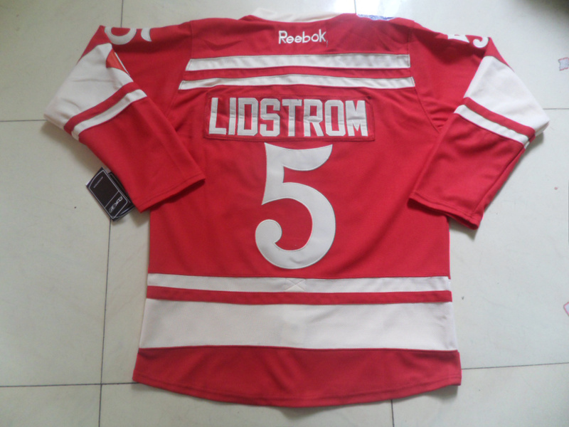 NHL Detroit Red Wings #5 Liostrom red jersey