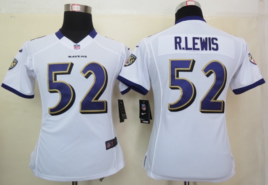 Womens Nike Baltimore Ravens 52 R.lewis White Elite Jersey