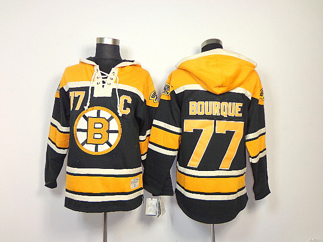NHL Boston Bruins #77 Bourque Yellow Winter Classic Hoody