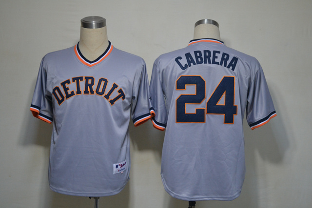 Detroit Tigers #24 Cabrera Grey MLB Jersey
