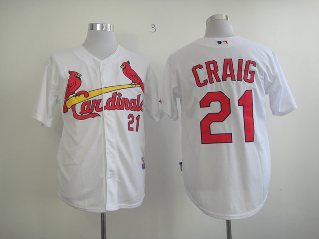 MLB St Louis Cardinals #21 CRAIG white jersey