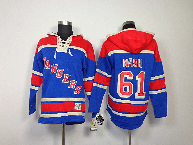 NHL New York Rangers #61 Nash blue sweater