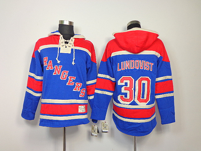 NHL New York Rangers #30 Lundovist blue sweater